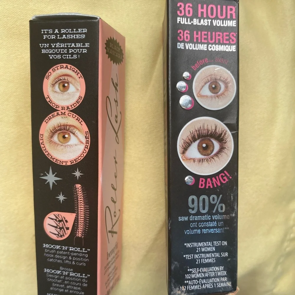 Benefit Roller Lash Mascara FULL SIZE!! OR x2 Benefit Mascaras Travel size NEW!